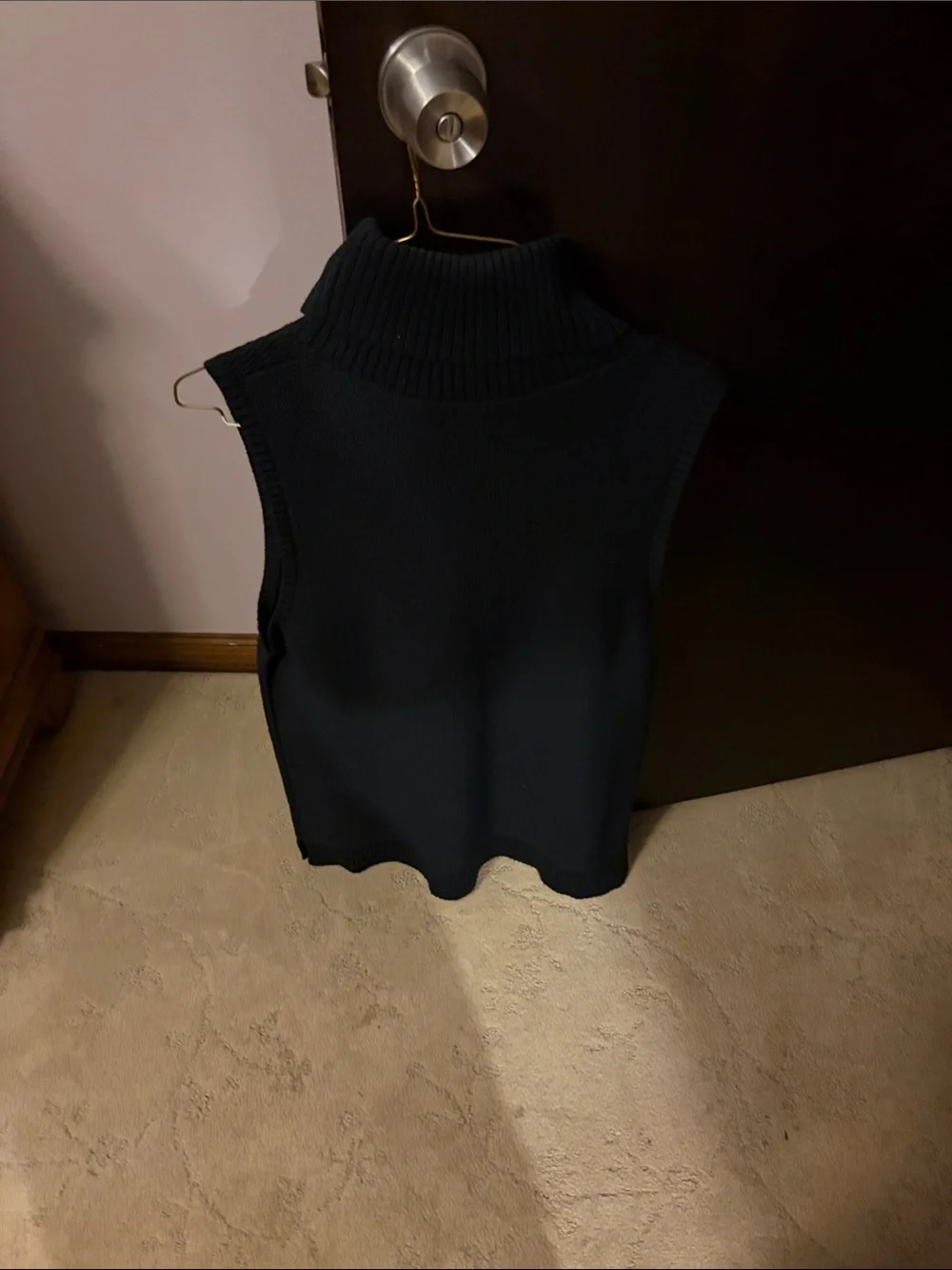 J. Crew Black Sleeveless Turtleneck Sweater